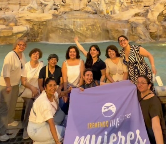 Viajeras en la Fontana di Trevi